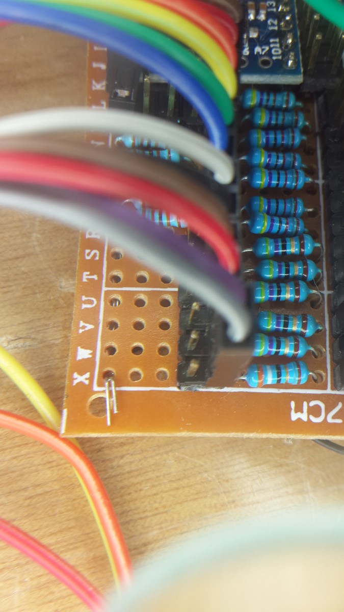 Scorbot Arduino Encoders and MicroSwitches Resistors Connection Fritzing Sketch