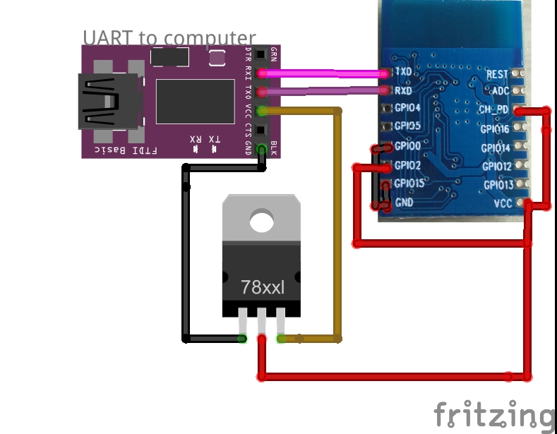 ESP8266-12 Flash mode