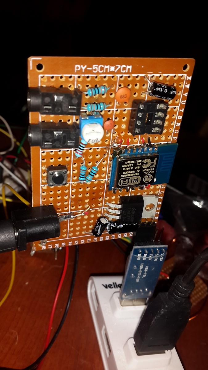 ESP8266 on PCB connected