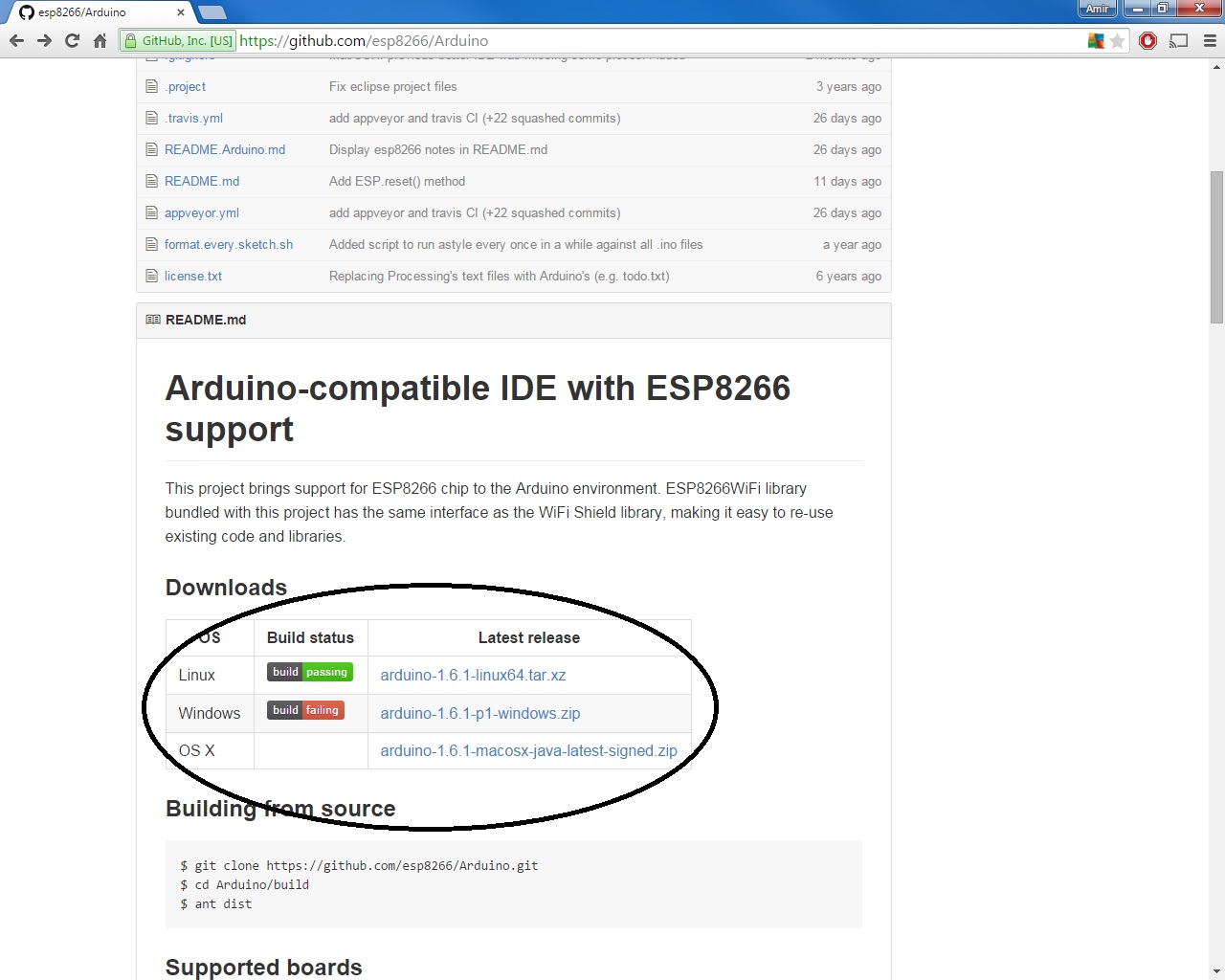 Downloading ESP8266 Arduino IDE