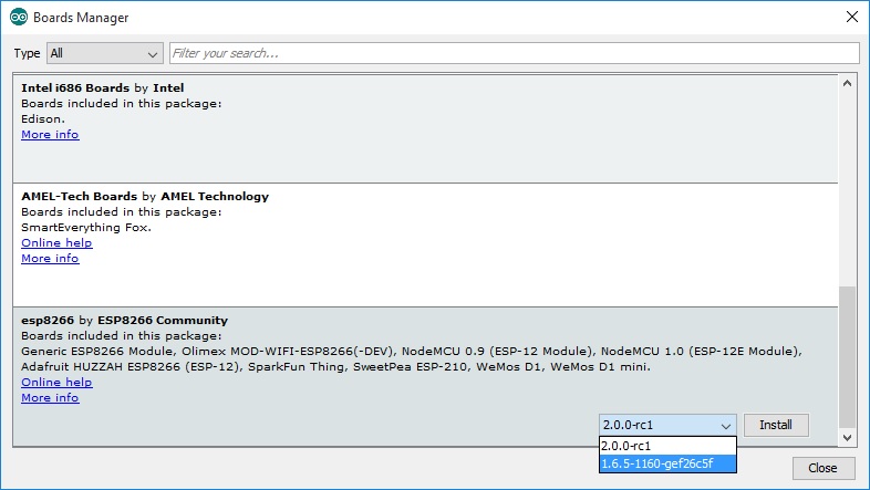 ESP8266 dev libraries