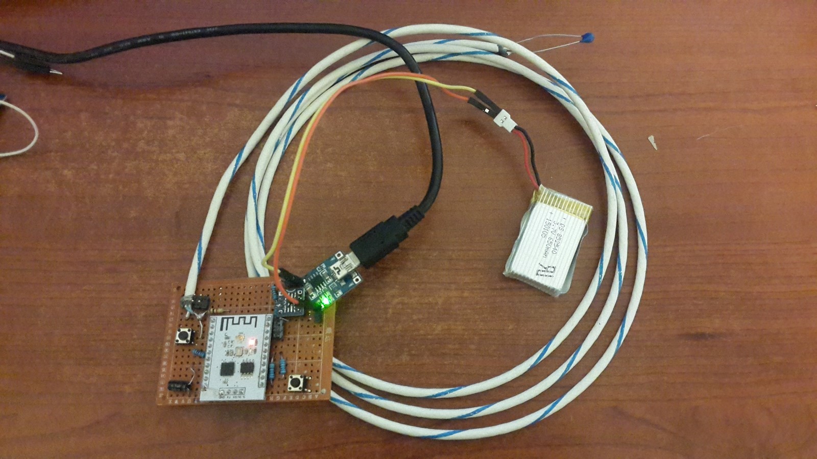 ESP8266 solar power thermistor circuit full