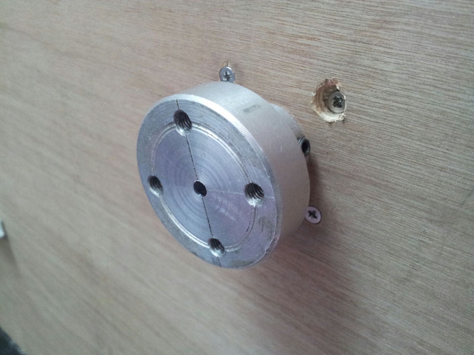 Door construction - wood perspex stepper motor 9
