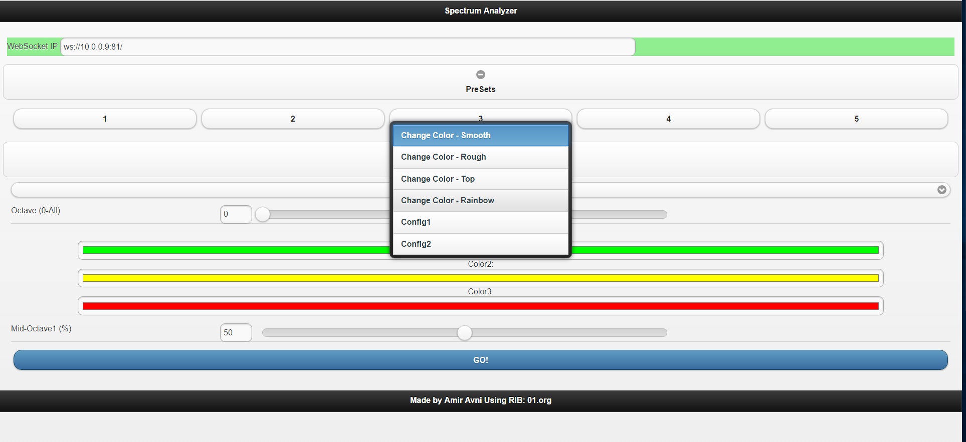 web interface websocket esp8266 WS2812 colors 2