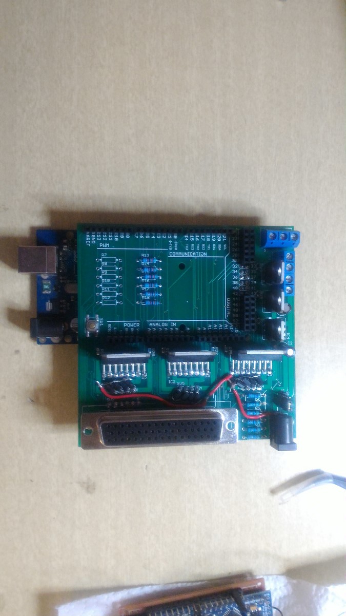 Scorbot Arduino Mega shield PCB Eagle design real