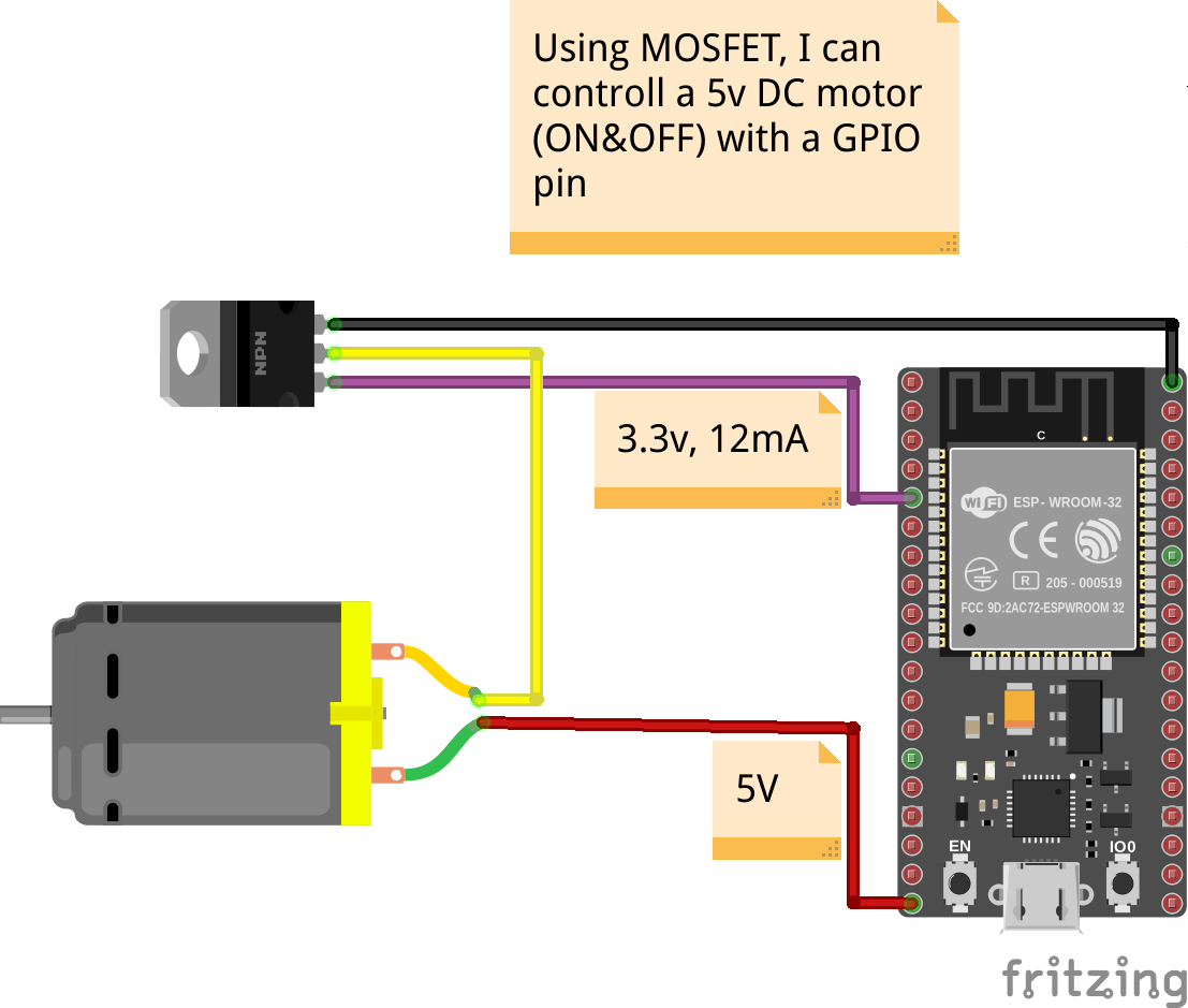 operating motor using mosfet