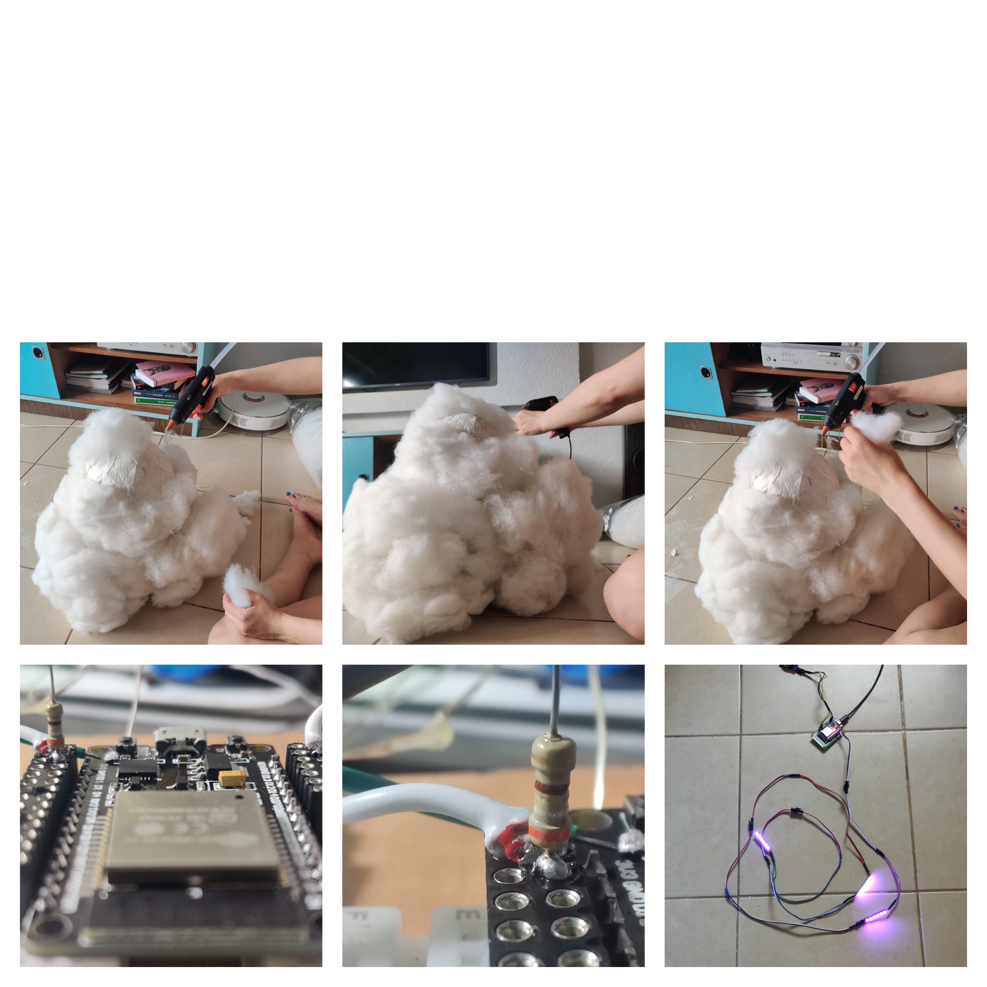 Today I made a smart cloud-like lamp