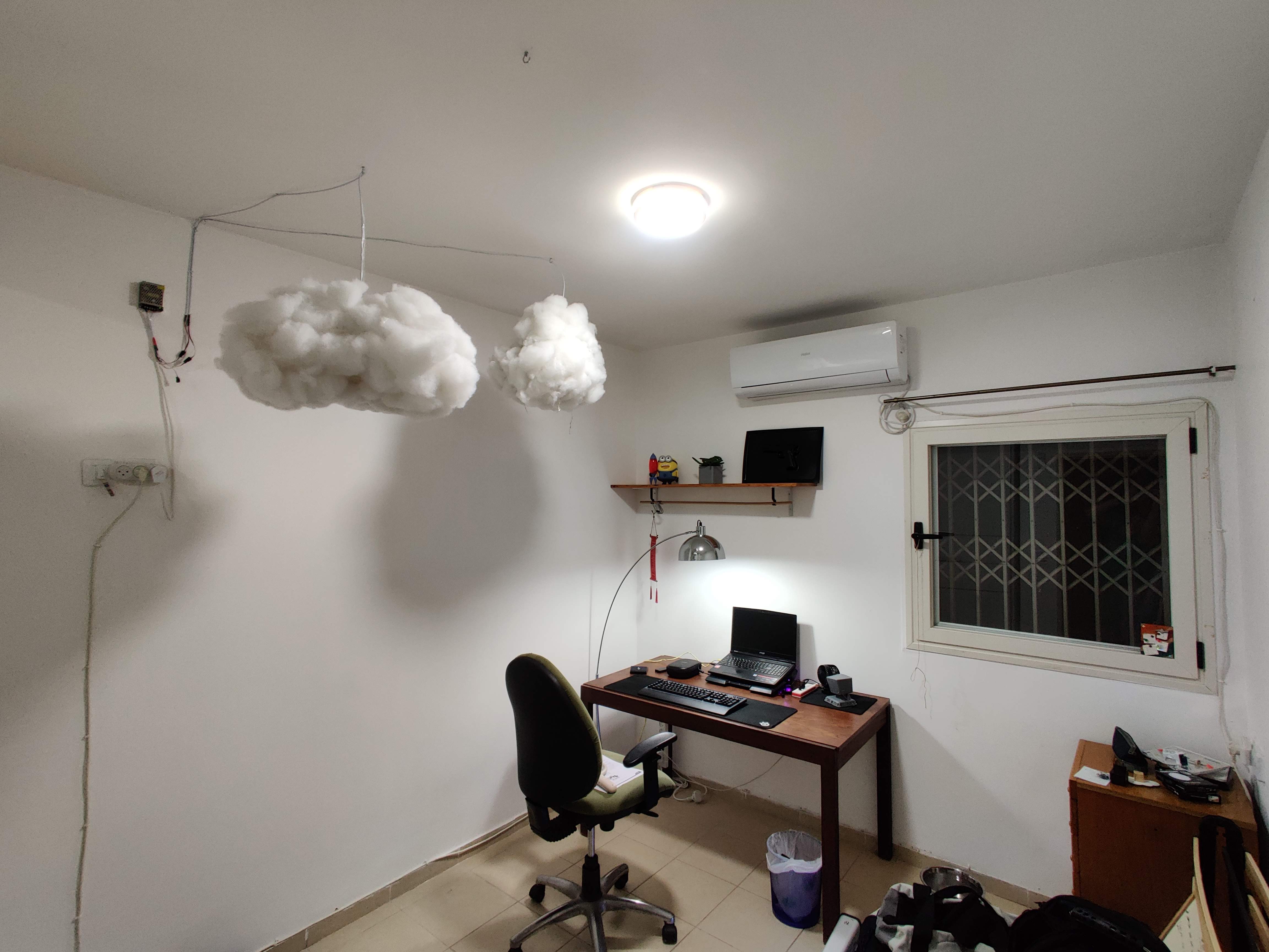 Today I made a smart cloud-like lamp