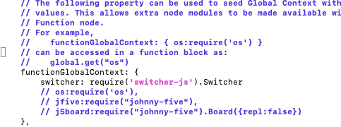 Connecting Switcher Devices to Node Red